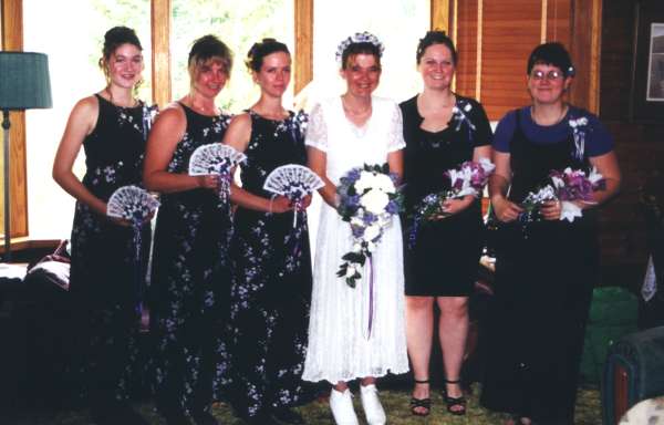 The girls in the wedding party.